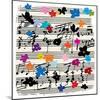 Music Notes-Jenny Frean-Mounted Giclee Print