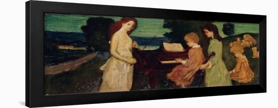 Music (Oil on Canvas)-Arthur Bowen Davies-Framed Giclee Print