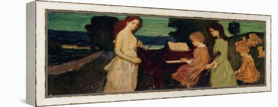 Music (Oil on Canvas)-Arthur Bowen Davies-Framed Premier Image Canvas