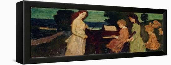 Music (Oil on Canvas)-Arthur Bowen Davies-Framed Premier Image Canvas