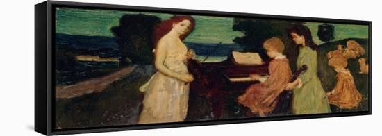 Music (Oil on Canvas)-Arthur Bowen Davies-Framed Premier Image Canvas