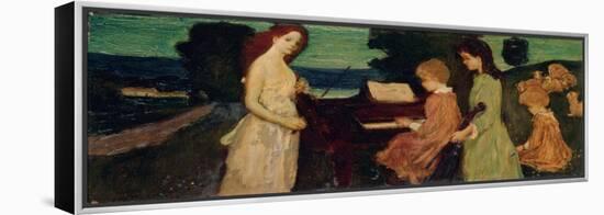 Music (Oil on Canvas)-Arthur Bowen Davies-Framed Premier Image Canvas