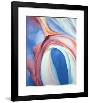 Music Pink and Blue-Georgia O'Keeffe-Framed Art Print