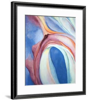 Music Pink and Blue-Georgia O'Keeffe-Framed Art Print