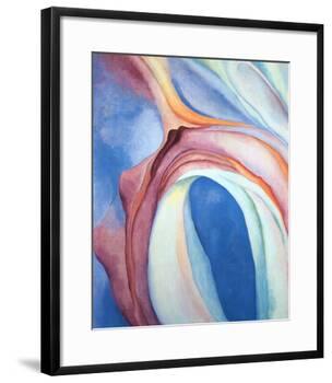 Music Pink and Blue-Georgia O'Keeffe-Framed Art Print