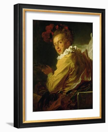 Music, Portrait De Monsieur De La Breteche, Brother of the Abbe Saint-Non-Jean-Honoré Fragonard-Framed Giclee Print