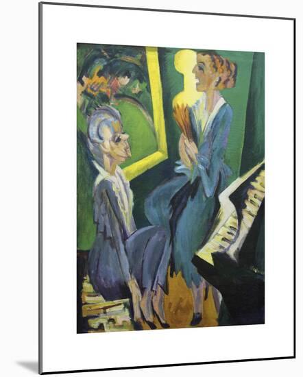 Music Room II-Ernst Ludwig Kirchner-Mounted Premium Giclee Print