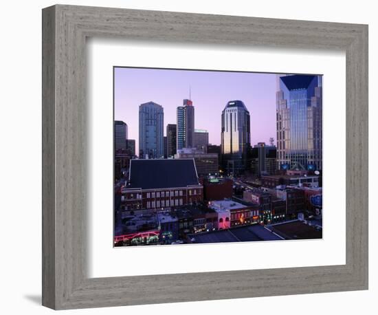 Music Row, Ryman Auditorium and Skyline-Barry Winiker-Framed Photographic Print