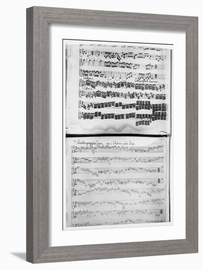 Music Score for Telemann's Suite for Two Violins, the 'Gulliver Suite', Including the 'Chaconne of-null-Framed Giclee Print