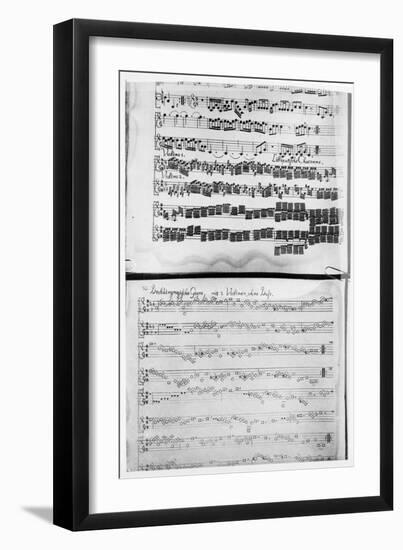 Music Score for Telemann's Suite for Two Violins, the 'Gulliver Suite', Including the 'Chaconne of-null-Framed Giclee Print
