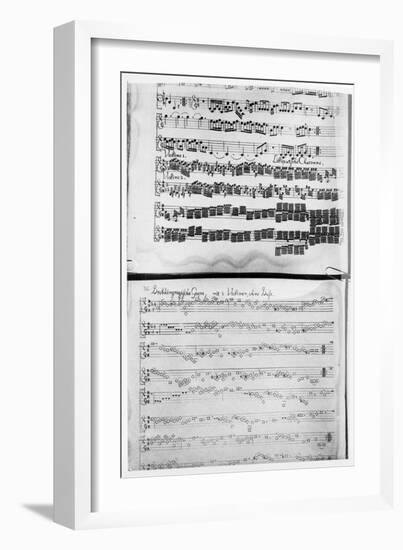 Music Score for Telemann's Suite for Two Violins, the 'Gulliver Suite', Including the 'Chaconne of-null-Framed Giclee Print