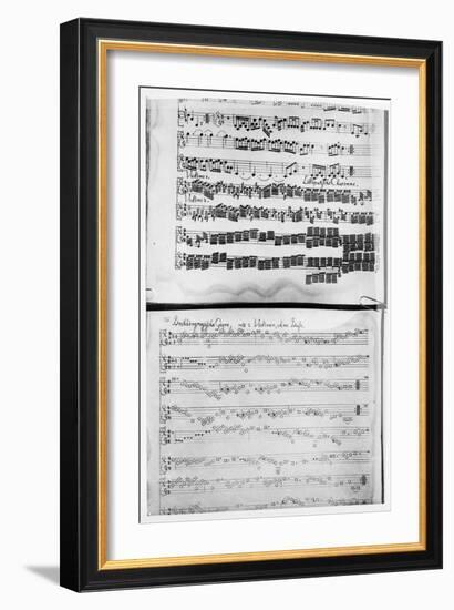 Music Score for Telemann's Suite for Two Violins, the 'Gulliver Suite', Including the 'Chaconne of-null-Framed Giclee Print