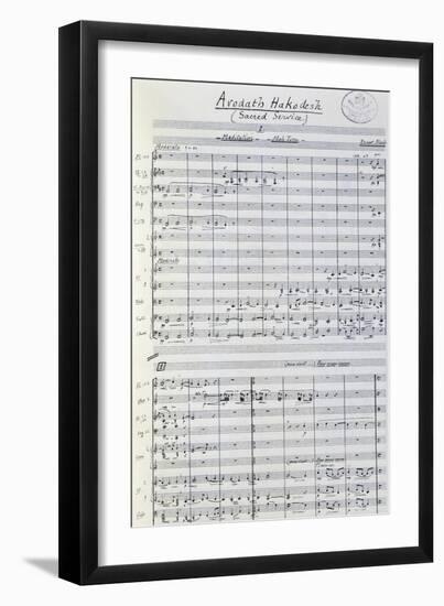 Music Score from Arodath Hakodesh-null-Framed Giclee Print