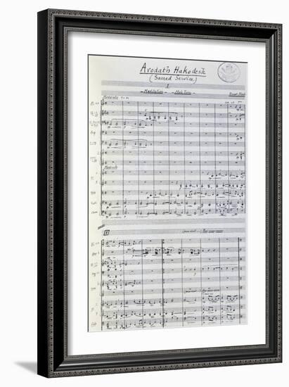 Music Score from Arodath Hakodesh-null-Framed Giclee Print