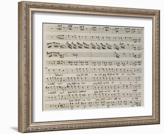 Music Score from Astarto, 1715-Giovanni Bononcini-Framed Giclee Print