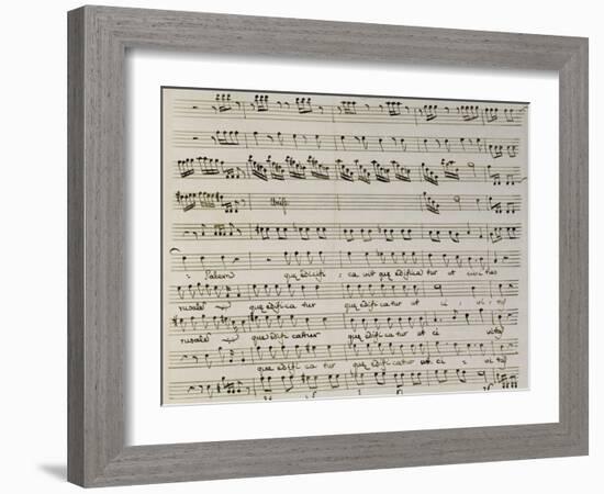 Music Score from Astarto, 1715-Giovanni Bononcini-Framed Giclee Print