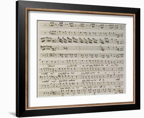 Music Score from Astarto, 1715-Giovanni Bononcini-Framed Giclee Print