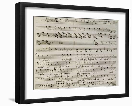 Music Score from Astarto, 1715-Giovanni Bononcini-Framed Giclee Print