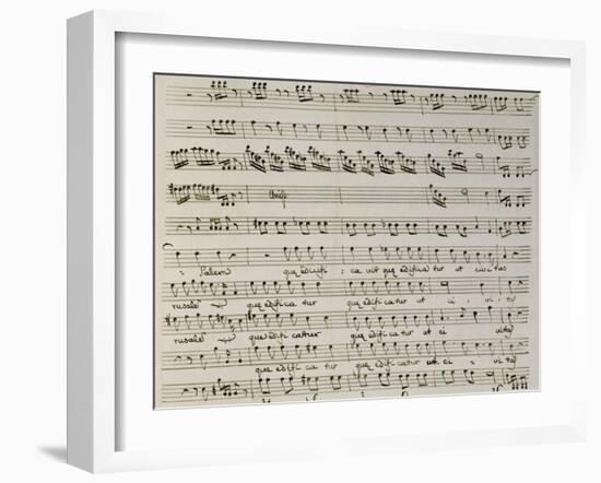 Music Score from Astarto, 1715-Giovanni Bononcini-Framed Giclee Print