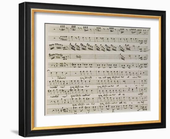 Music Score from Astarto, 1715-Giovanni Bononcini-Framed Giclee Print