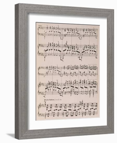 Music Score from Islamey, Op 18, Composition for Piano by Mily Balakirev-null-Framed Giclee Print