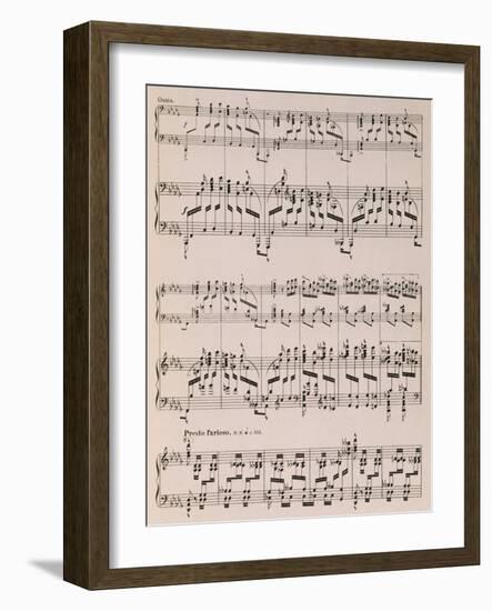 Music Score from Islamey, Op 18, Composition for Piano by Mily Balakirev-null-Framed Giclee Print