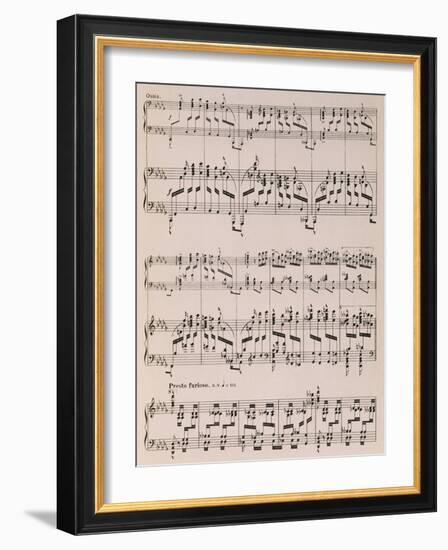 Music Score from Islamey, Op 18, Composition for Piano by Mily Balakirev-null-Framed Giclee Print