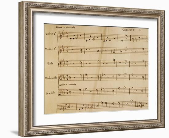 Music Score from Opera I-Arcangelo Corelli-Framed Giclee Print