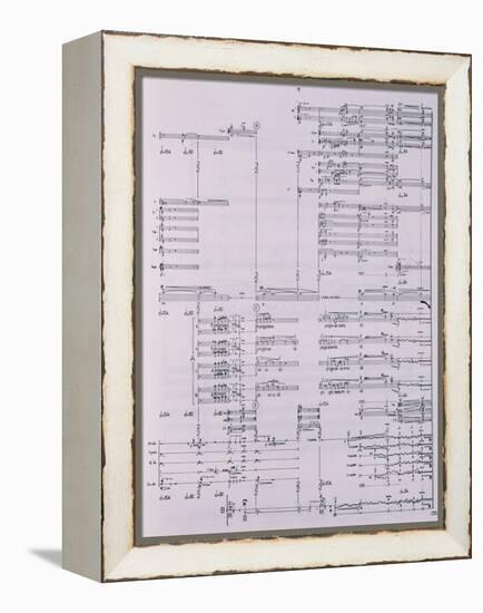 Music Score from Passaggio-Luciano Berio-Framed Premier Image Canvas