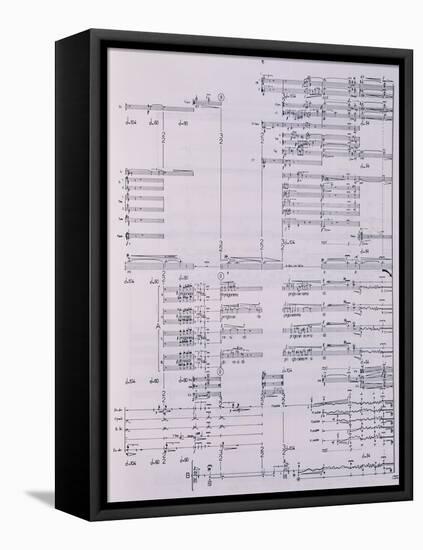 Music Score from Passaggio-Luciano Berio-Framed Premier Image Canvas