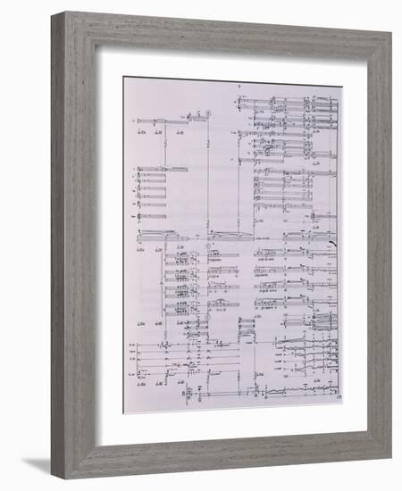 Music Score from Passaggio-Luciano Berio-Framed Giclee Print