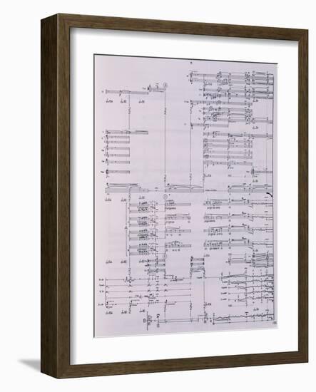 Music Score from Passaggio-Luciano Berio-Framed Giclee Print