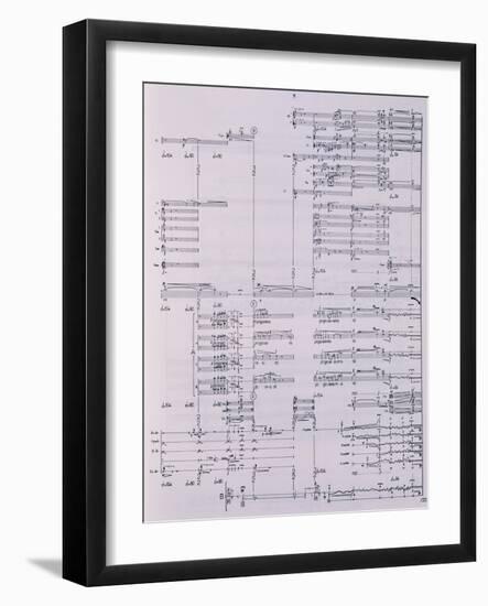 Music Score from Passaggio-Luciano Berio-Framed Giclee Print