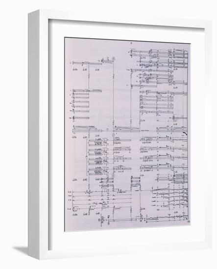 Music Score from Passaggio-Luciano Berio-Framed Giclee Print