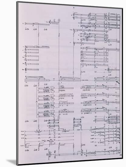 Music Score from Passaggio-Luciano Berio-Mounted Giclee Print