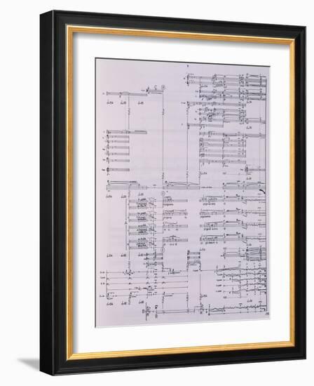 Music Score from Passaggio-Luciano Berio-Framed Giclee Print