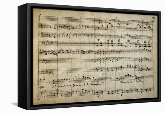 Music Score of Armida, 1771-Antonio Salieri-Framed Premier Image Canvas