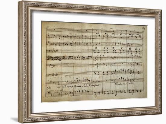 Music Score of Armida, 1771-Antonio Salieri-Framed Giclee Print