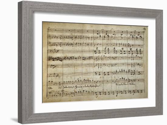 Music Score of Armida, 1771-Antonio Salieri-Framed Giclee Print