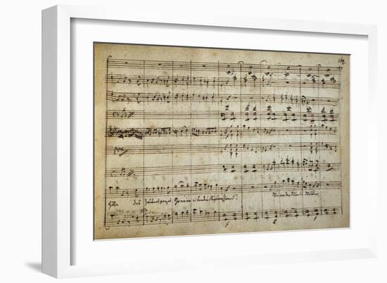 Music Score of Armida, 1771-Antonio Salieri-Framed Giclee Print