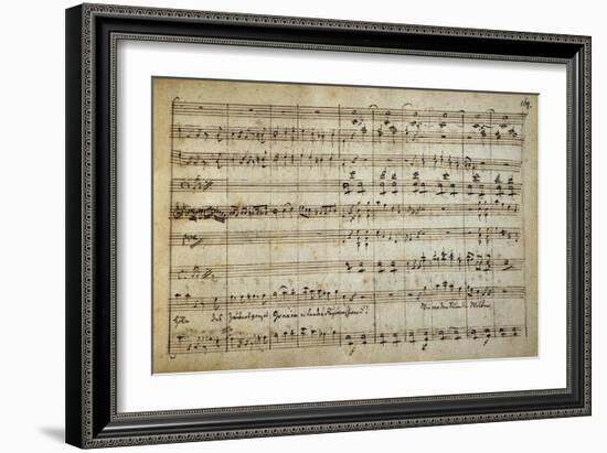 Music Score of Armida, 1771-Antonio Salieri-Framed Giclee Print