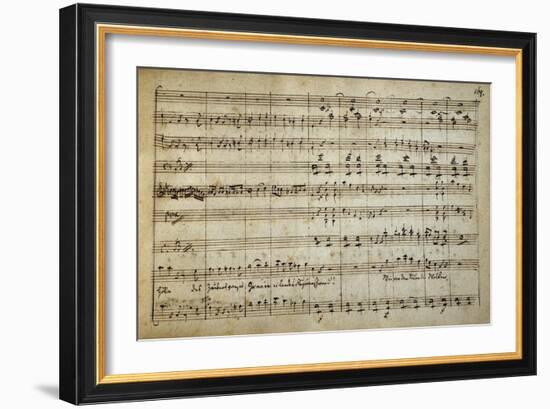 Music Score of Armida, 1771-Antonio Salieri-Framed Giclee Print