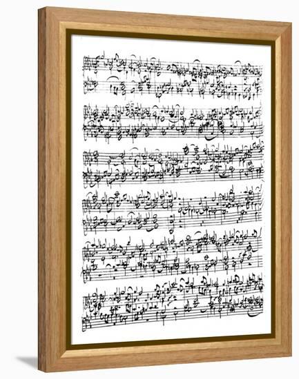 Music Score of Johann Sebastian Bach-null-Framed Premier Image Canvas