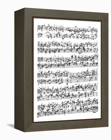 Music Score of Johann Sebastian Bach-null-Framed Premier Image Canvas