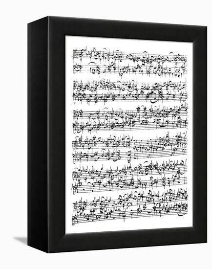 Music Score of Johann Sebastian Bach-null-Framed Premier Image Canvas