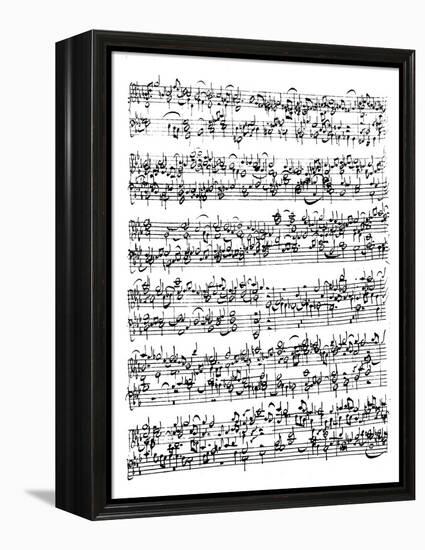 Music Score of Johann Sebastian Bach-null-Framed Premier Image Canvas