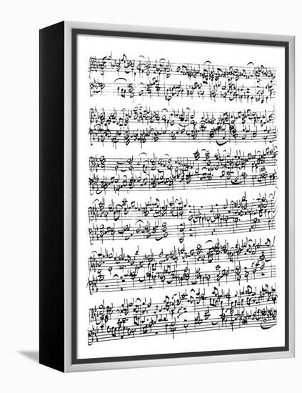 Music Score of Johann Sebastian Bach-null-Framed Premier Image Canvas