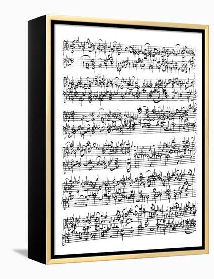 Music Score of Johann Sebastian Bach-null-Framed Premier Image Canvas