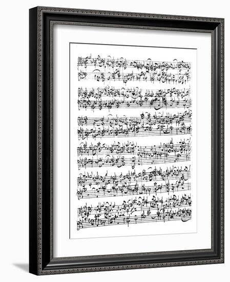 Music Score of Johann Sebastian Bach-null-Framed Giclee Print