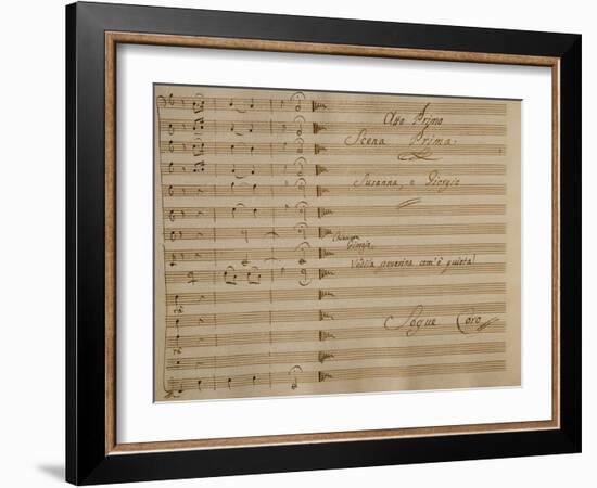 Music Score of Nina, or Girl Driven Mad by Love, 1789-Giovanni Paisiello-Framed Giclee Print